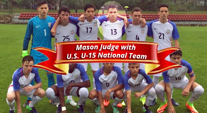 Mason Judge Starting For Us U 15 National Team Chargers Soccer Club